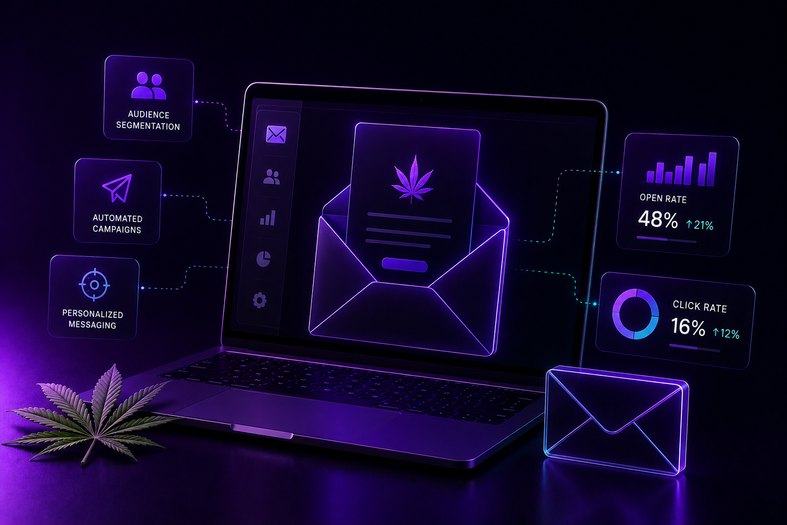 Cannabis email marketing services &mdash; dispensary email marketing, lifecycle automation, segmentation, and SMS for cannabis brands and operators